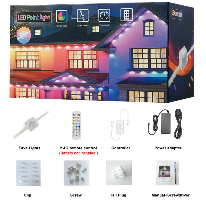 Christmas Decor Smart LED RemoteControl Outdoor RGBIC WIFI Strip Light
