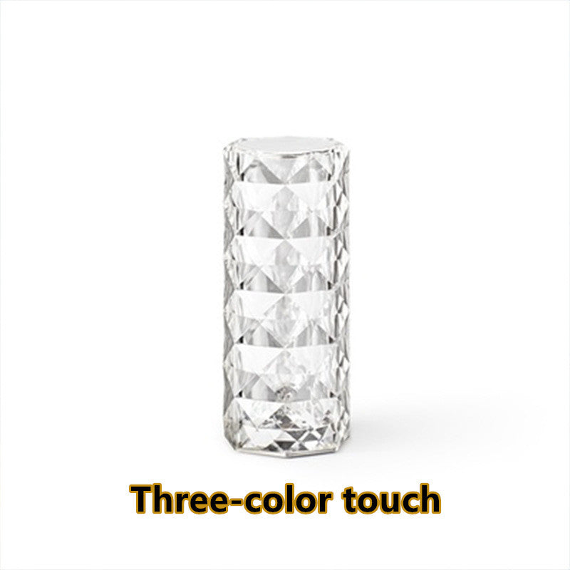 Nordic Crystal USB Lamp Bedroom Touch swich color