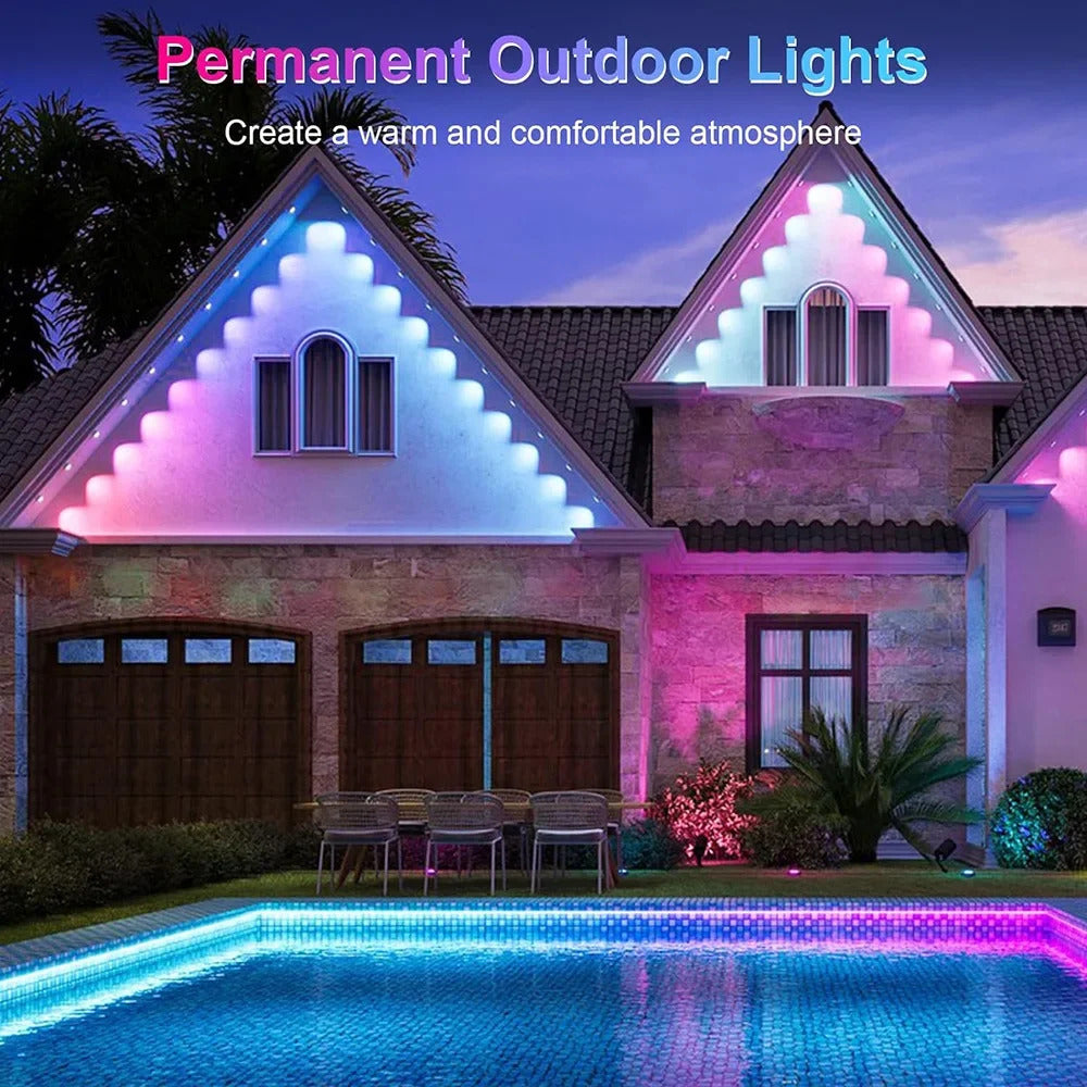 Christmas Decor Smart LED RemoteControl Outdoor RGBIC WIFI Strip Light