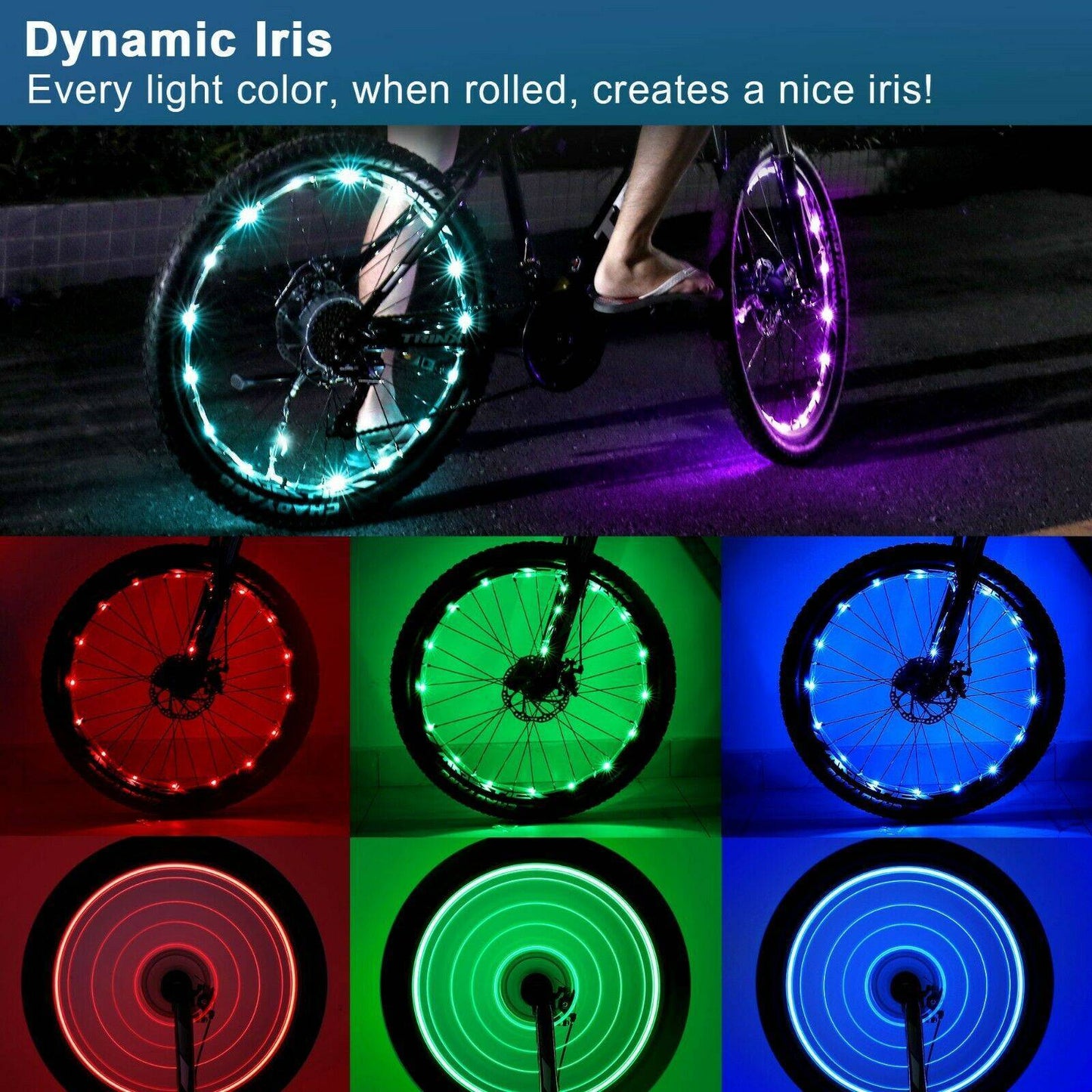 LED Bicycle Wheel Light with 7 Colours
