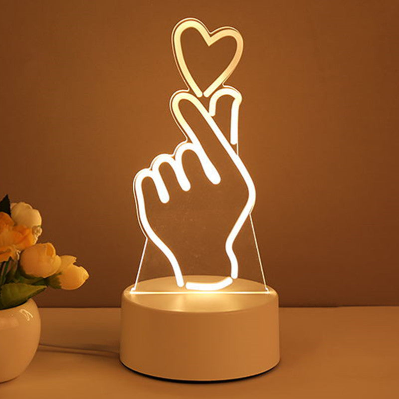 3D Lamp Acrylic USB LED Night Lights Neon Sign Lamp