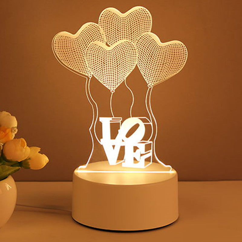 3D Lamp Acrylic USB LED Night Lights Neon Sign Lamp