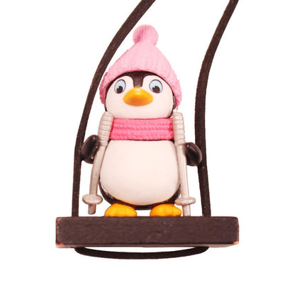 Swing Sled Penguin Car Pendant