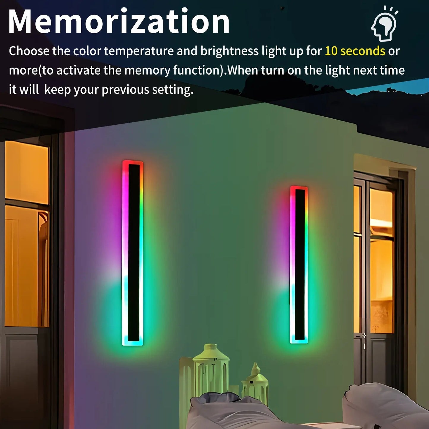 Modern Dimmable RGB LED Wall Light