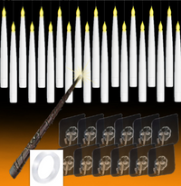 20LED Floating Candles With Candle Sticks