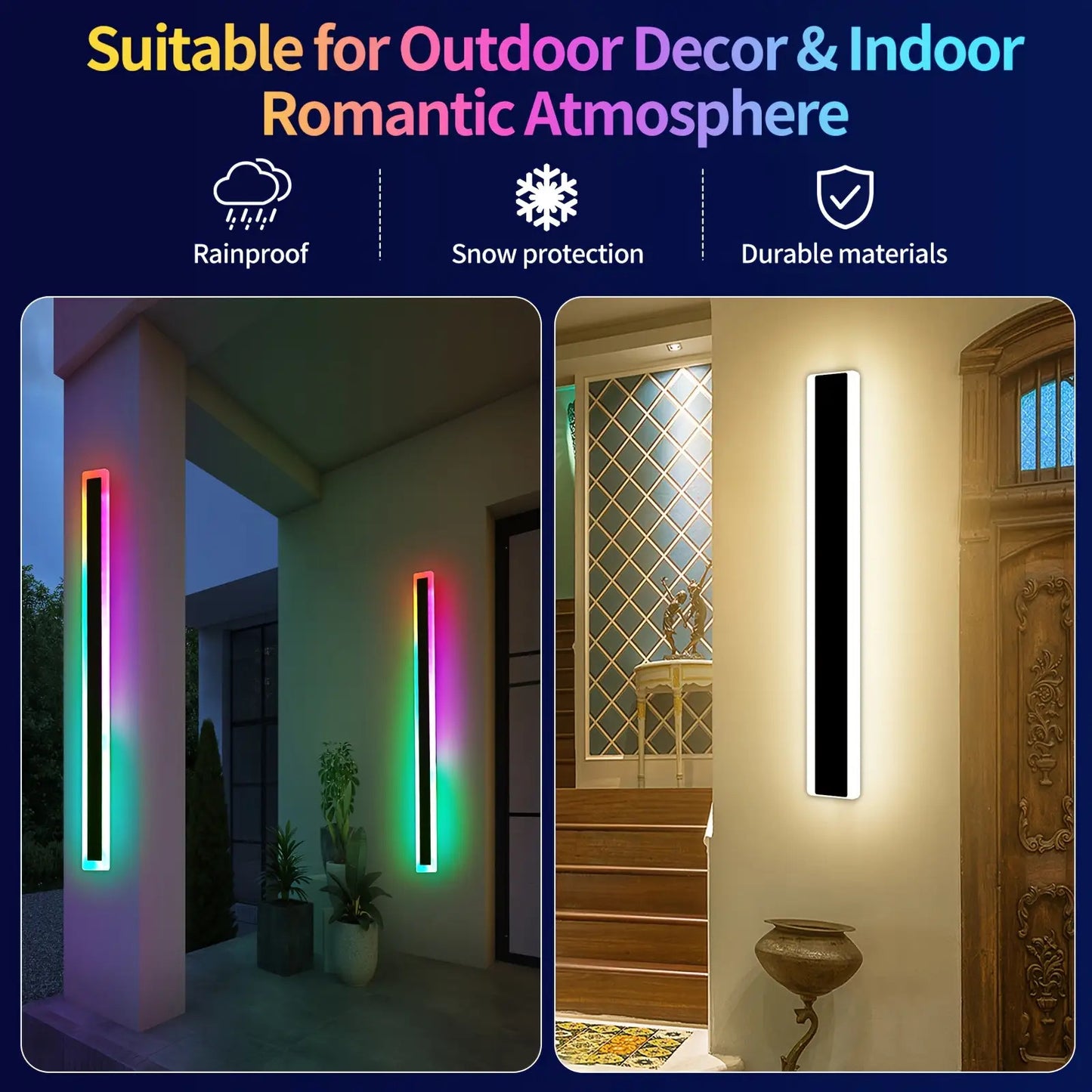 Modern Dimmable RGB LED Wall Light