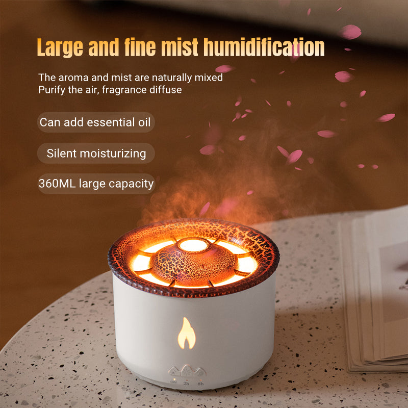 Volcano  Spray Jellyfish Air Flame Humidifier