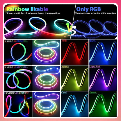 Neon LED Strip Lights with Music Sync